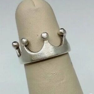 James Avery Sterling Silver Princess Crown Ring in Size 14
